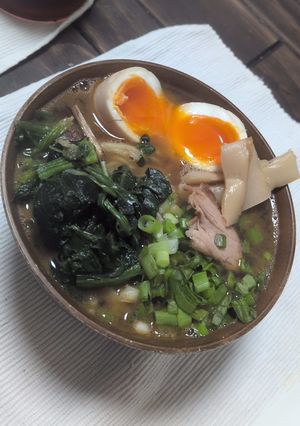 カンジャンセウの汁と殻でエビ醤油ラーメン-レシピのメイン写真