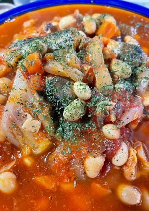 電気圧力鍋★鯖缶と大豆のトマト煮-レシピのメイン写真