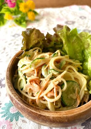 お弁当・夕食副菜★ツナ胡瓜等のスパサラ-レシピのメイン写真