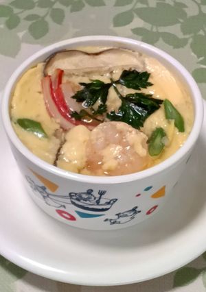 簡単！冷凍エビ と家にある材料で茶碗蒸し-レシピのメイン写真