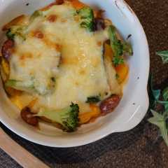 รูปของ お豆とかぼちゃの豆乳味噌グラタン