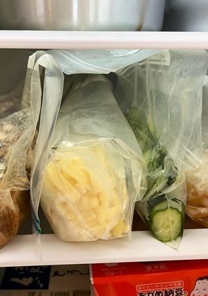 冷蔵庫省スペース☆保存袋で保存-レシピのメイン写真
