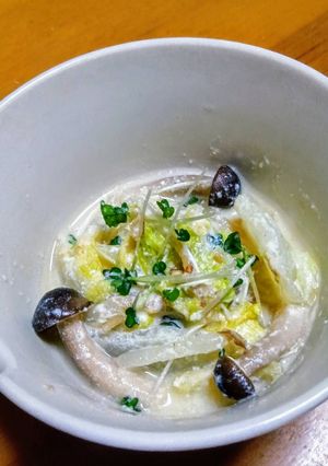白菜の柚子こしょう味噌豆乳煮-レシピのメイン写真
