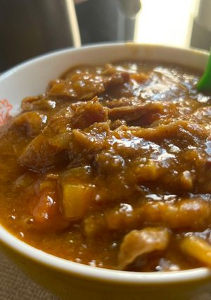 思いつきのだいこんおろしx牛すじのカレー-レシピのメイン写真