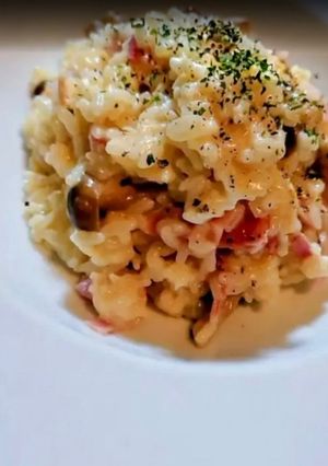 一緒にたぁぁべよ？♥チーズとベーコンのリゾット-レシピのメイン写真