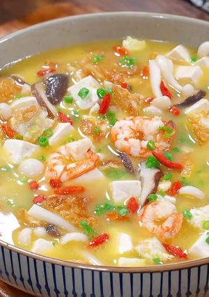 豆腐のスープ(豆腐三鮮湯)-レシピのメイン写真