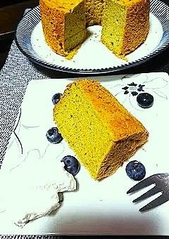 抹茶パウダー入り米粉シフォンケーキ-レシピのメイン写真