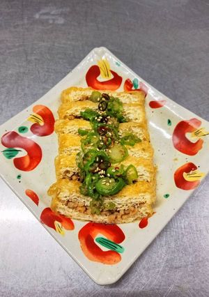 栃尾の油揚げの大豆ミートはさみ焼き-レシピのメイン写真