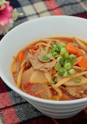 とま豚汁うどん-レシピのメイン写真