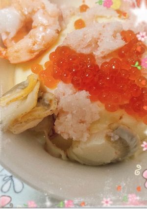 いくらと海鮮！よくばり茶碗蒸し♪-レシピのメイン写真