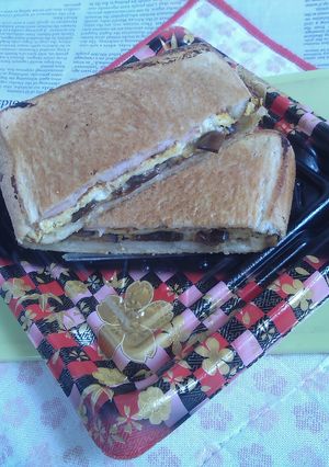 ハム＆チーズ＋玉子焼きのホットサンド24-レシピのメイン写真