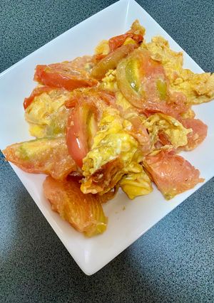 卵とトマトのふわとろ中華炒め♪-レシピのメイン写真