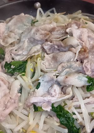 🥓我が家のもやし蒸ししゃぶ🥬-レシピのメイン写真