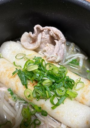 一人暮らし白だしもやしきりたんぽ-レシピのメイン写真