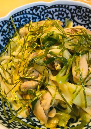 鶏肉のあまからネギ焼きうどん-レシピのメイン写真