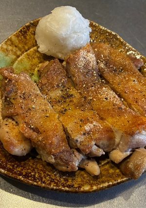 味ぽんスパイスで皮パリおろし鶏ステーキ-レシピのメイン写真