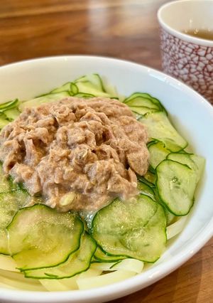 野菜とタンパク質も！夏休みのそうめん-レシピのメイン写真