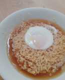 レンジで　半熟たまごのチキンラーメン