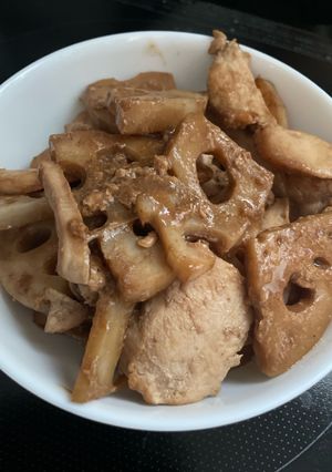 鶏むね肉とれんこんの甘辛炒め-レシピのメイン写真