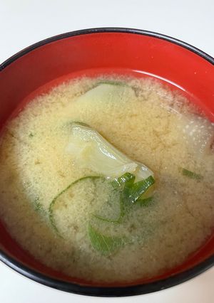 ナスと長ネギの味噌汁-レシピのメイン写真
