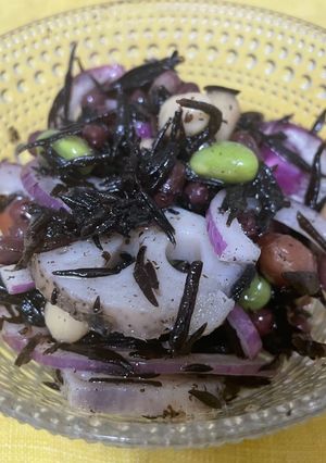 食感楽しい♡小豆とひじきのサラダ-レシピのメイン写真