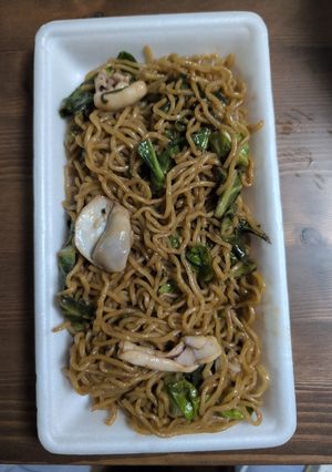 青ネギの効いたイカ入り焼きそば-レシピのメイン写真