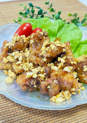給食風🏫鶏唐揚げのピーナッツカレーがらめ-レシピのメイン写真