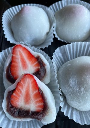 グルテンフリー　目で見てわかるいちご大福-レシピのメイン写真