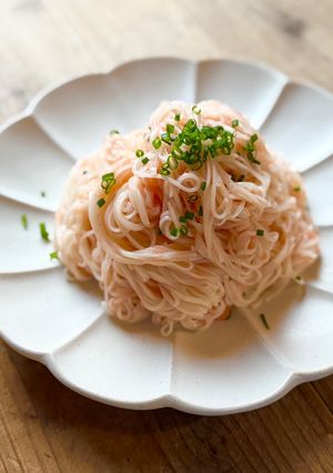 mそうめんの冷製明太パスタ風-レシピのメイン写真