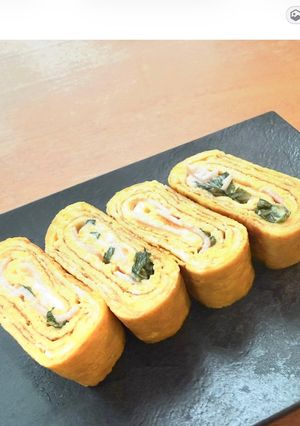 バジルが香るハムチーズ卵焼き（お弁当）-レシピのメイン写真