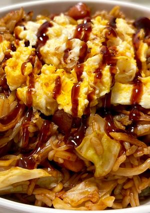 そば飯　キムチ-レシピのメイン写真