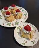 旬の苺で簡単クレープ包みケーキ雛祭りにも