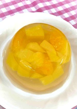 フルーツ缶の寒天ゼリー-レシピのメイン写真