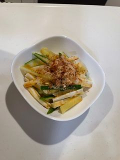 切って和えるだけ!長芋と沢庵の和え物-レシピのメイン写真