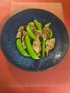 スナップエンドウと豚肉のオイスター炒め-レシピのメイン写真