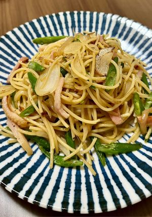 ✨いんげんとベーコンの昆布茶パスタ✨-レシピのメイン写真