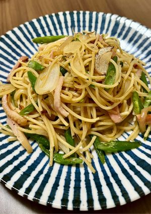 ✨いんげんとベーコンの昆布茶パスタ✨-レシピのメイン写真