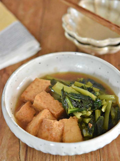 小松菜と厚揚げ豆腐の煮浸し【作り置き】-レシピのメイン写真