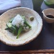 鶏照りで残した桃ゼリーを使って冷たい一品