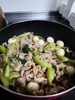 チンゲン菜と豚肉の炒めもん-レシピのメイン写真