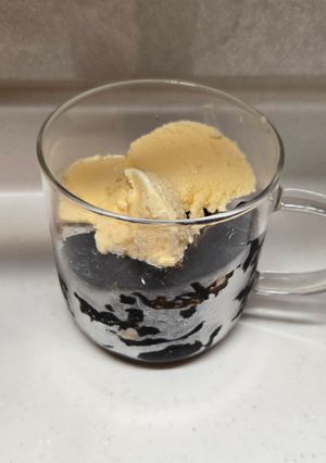 簡単ペットボトルコーヒーゼリーアイスのせ-レシピのメイン写真