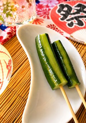 ひんやり夏の味!お祭り屋台のきゅうり⭐︎一本漬⭐-レシピのメイン写真