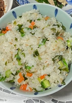 小松菜とワカメの混ぜご飯-レシピのメイン写真
