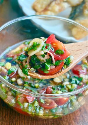 *さっぱり香味野菜の甘酢だれ*-レシピのメイン写真