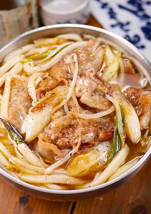 行列のうどん屋さん🍜豚バラねぎ塩ガッツリうどん🤩-レシピのメイン写真