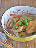 新玉ねぎと油揚げのくたくた煮