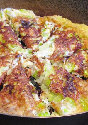 【 釜揚げしらすとキャベツの長芋焼き 〗-レシピのメイン写真