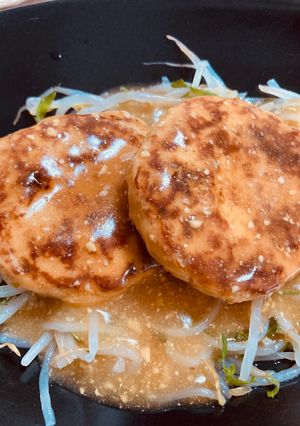 鷄ハンバーグの味噌あんかけソース-レシピのメイン写真