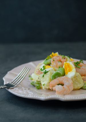 そら豆とじゃがいも・えびのおかずサラダ-レシピのメイン写真