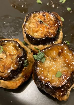 鶏胸挽肉で！茄子と大葉の挟み焼き-レシピのメイン写真